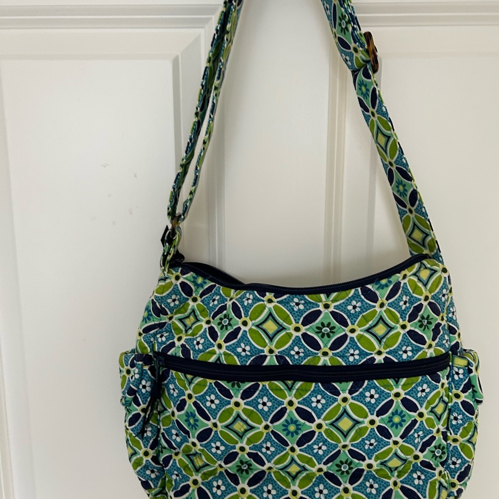 Beautiful Vera Bradley shoulder bag with matching eyeglass case